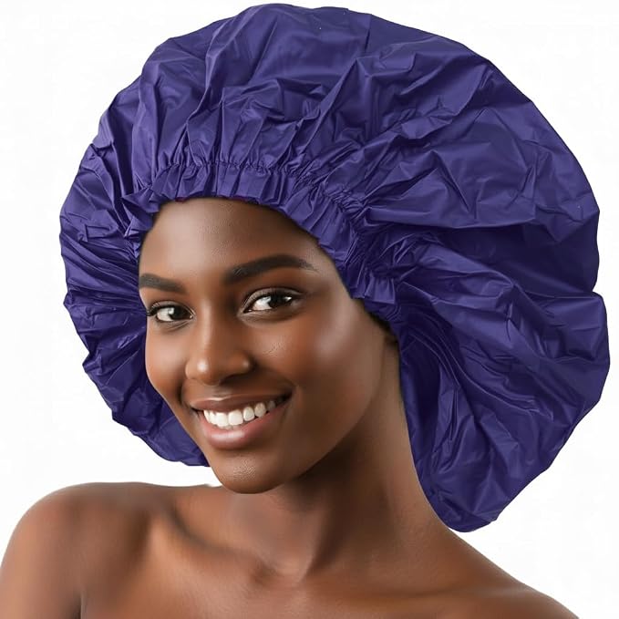 DONNA Super Jumbo Shower Cap – Comfortable Elastic Band, 100% Waterproof Hair by DONNA