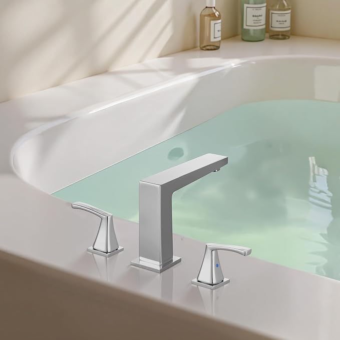 VEVOR Roman Tub Faucet, 3 Hole Waterfall Bathtub Faucet, Bath Tubs Faucets Set - Image 8