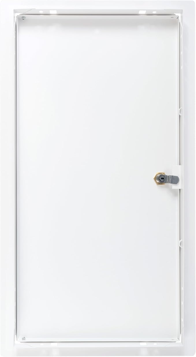 10" x 20" Lockable White Metal Access Panel. Service Shaft Door Panel - Image 8