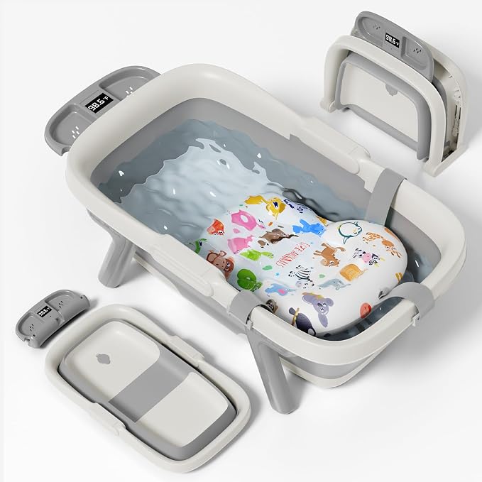 Collapsible Baby Bathtub, Large Infant Bath Tub by Unknown