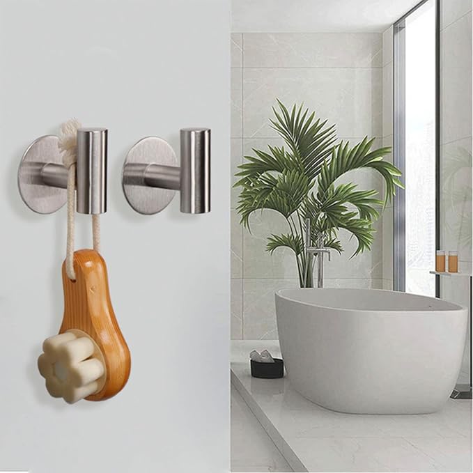 TocTen Bath Towel Hook, Strong Self Adhesive Robe Hook, SUS 304 Stainless Steel - Image 5