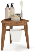12.4“ Tall Small Teak Shower Stool by SmartFENDEE