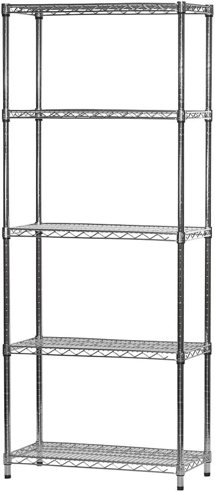 Shelving Inc. 14"d x 30" w x 84" h Chrome Wire Shelving by ShelvingInc