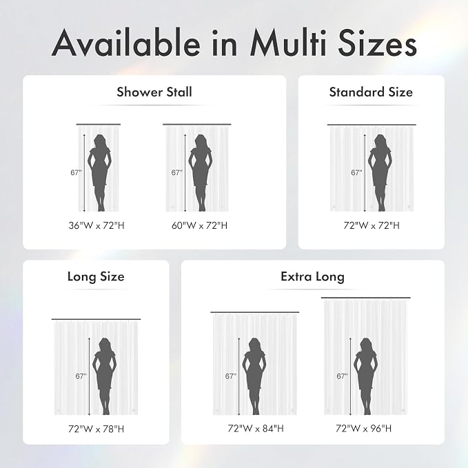 Amazer Extra Long Shower Curtain Liner, 72 x 96 Clear Plastic Shower Liner PEVA - Image 8