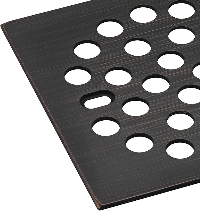 RRAJJ Square Improve 4-1/4 Inch Screw-in Shower Floor Drain Grate Strainer - Image 4