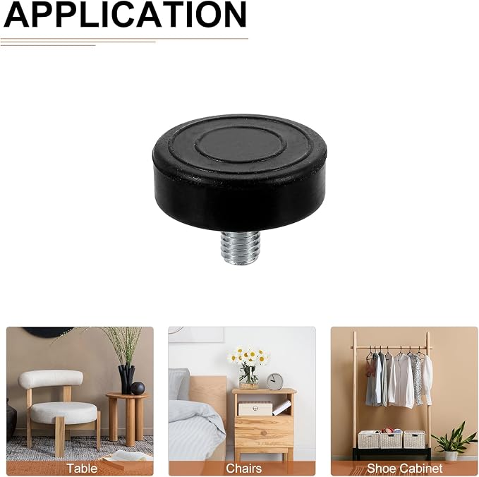 M10x15x43mm Screw on Furniture Glide Leveling Feet - Image 4