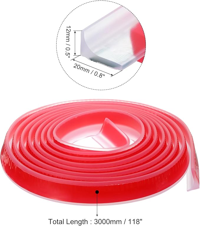 uxcell 118 Inch Collapsible Shower Barrier Stopper Water Splash Guard Blocker - Image 2