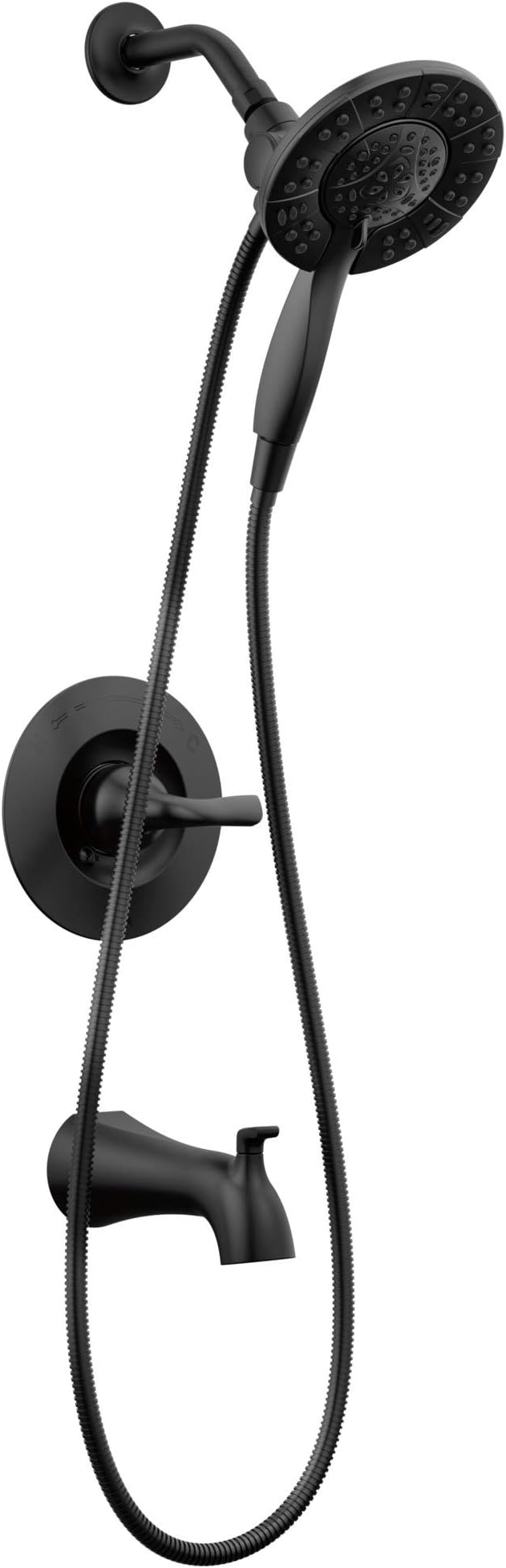 Delta Arvo 14 Series Matte Black Bathtub Shower Faucet Set by DeltaFaucet