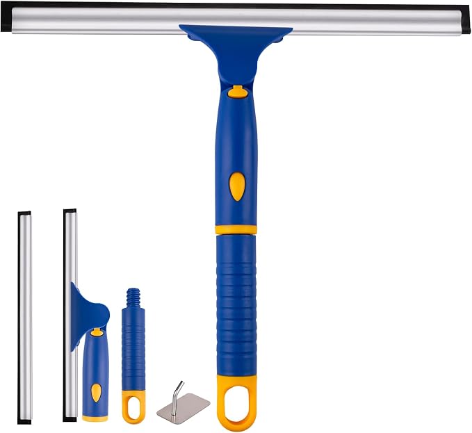 ITTAHO Swivel Shower Squeegee for Glass Doors, All-Purpose Anti-Slip Window by ITTAHO