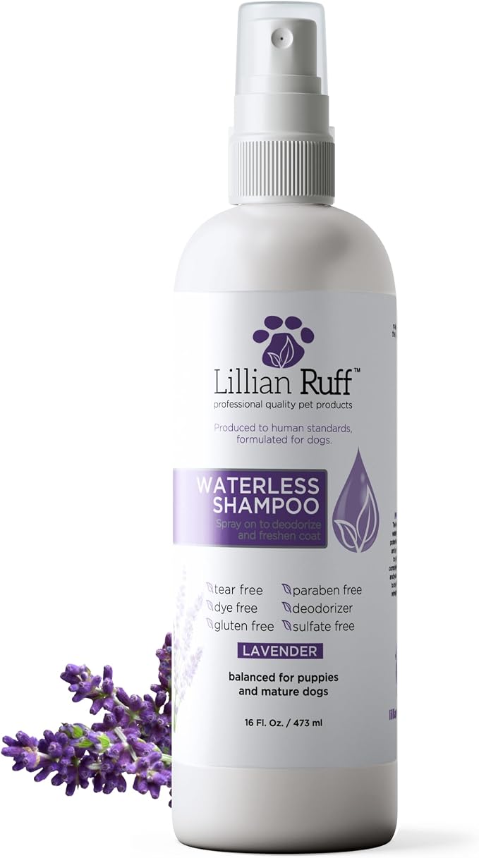 Lillian Ruff Waterless No-Rinse Dog Dry Shampoo Spray by LillianRuff
