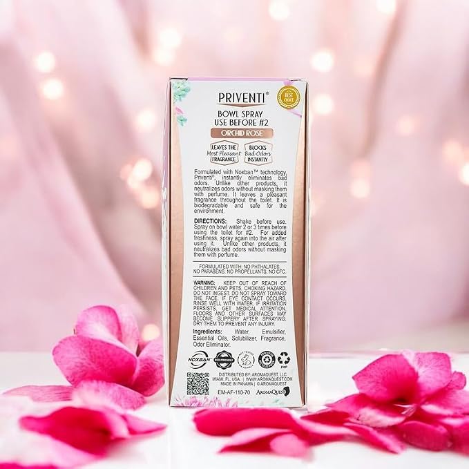 Signature PRIVENTI for Women Toilet Spray, Orchid Rose Scent Bathroom Spray - Image 7