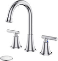 Bathroom Faucets for Sink 3 Hole, Hurran Chrome Bathroom Sink Faucet by Hurran