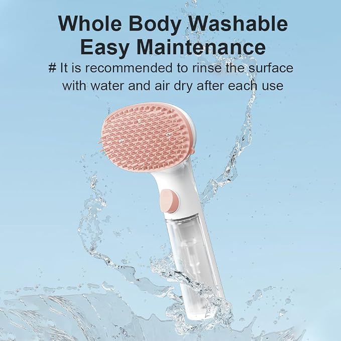 Dog Bath Brush, Scrubber Soft Silicone Head Pet Bathing Massage Brush Long - Image 6