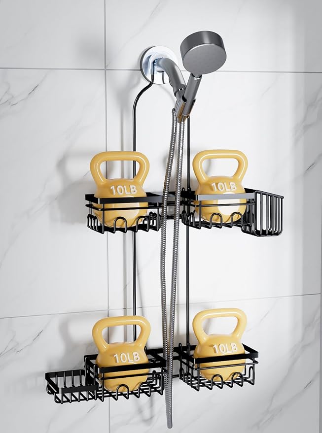 KEGII Shower Caddy Hanging for Handheld Showerheads, Rustproof Hanging Shower by KEGII