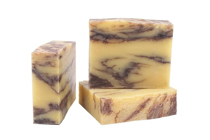 3 Pk Burnt Orange Patchouli Organic Soap Bars, Handmade in USA, Natural & by Leafen