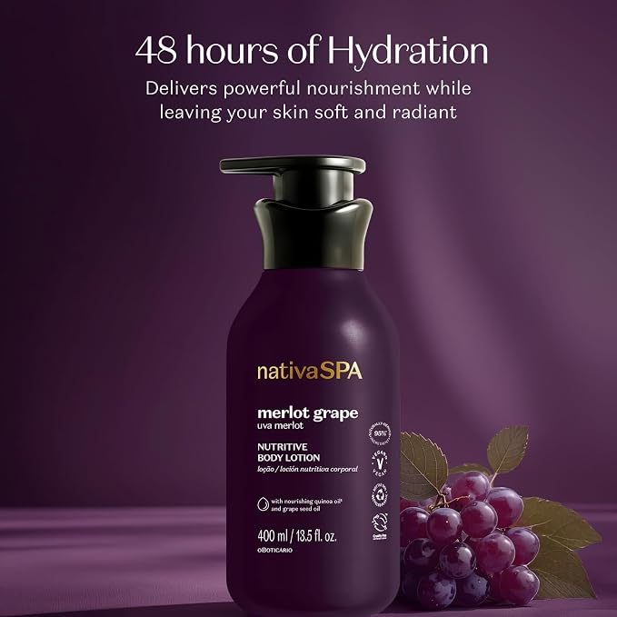 Nativa SPA by O Boticário Merlot Grape Body Lotion, Deep Hydration - Image 2