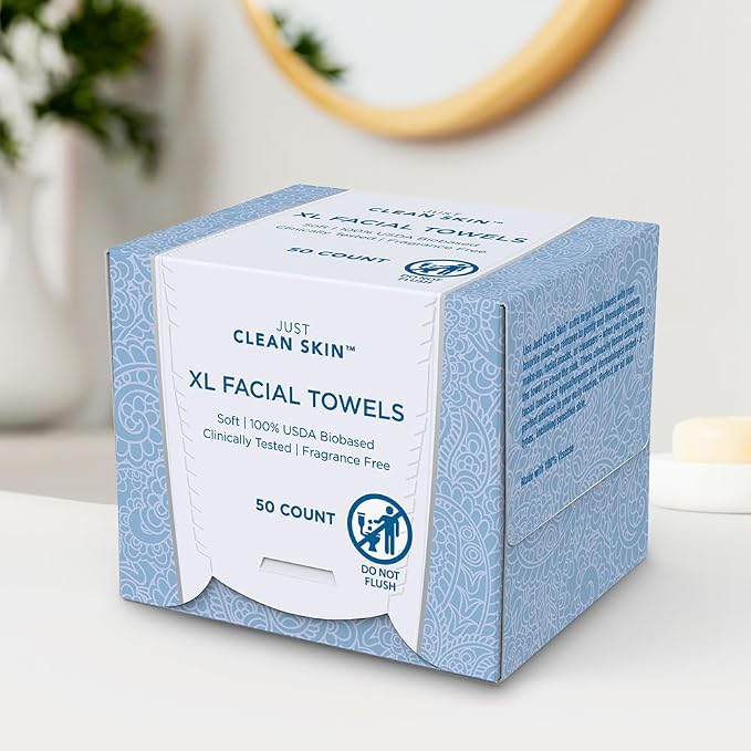 Dry Face Towels 50 Count | 10" x 11.5" Extra Large Disposable Dry Wipes | - Image 6