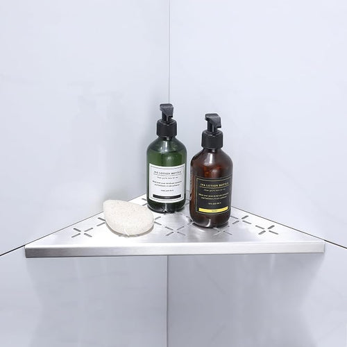 12" Corner Shower Shelf, Recessed Corner Shelf Organizer Rack, No Drilling by XiarnotogiHome