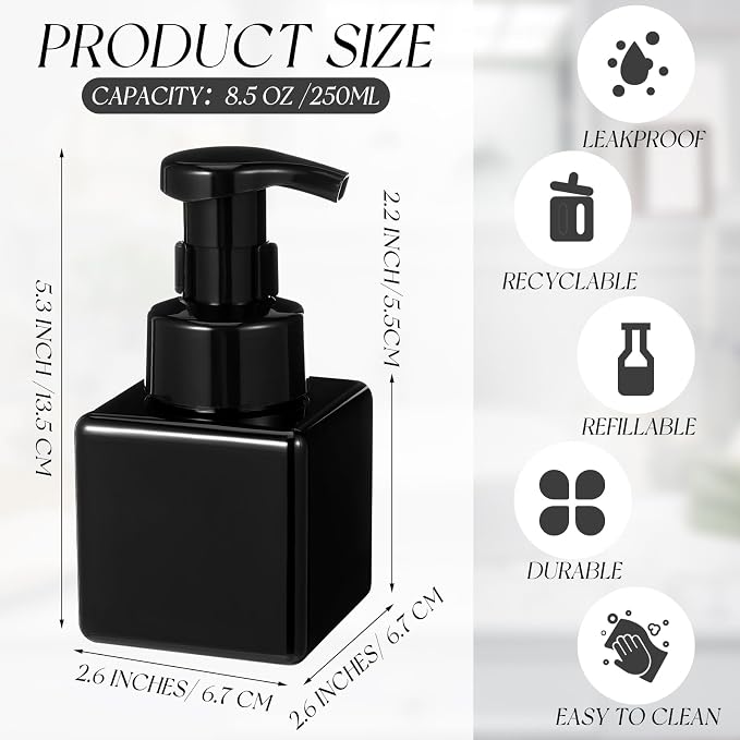 Domensi 24 Pcs Foam Pump Bottle Foaming Soap Dispenser Empty Travel Foaming - Image 2