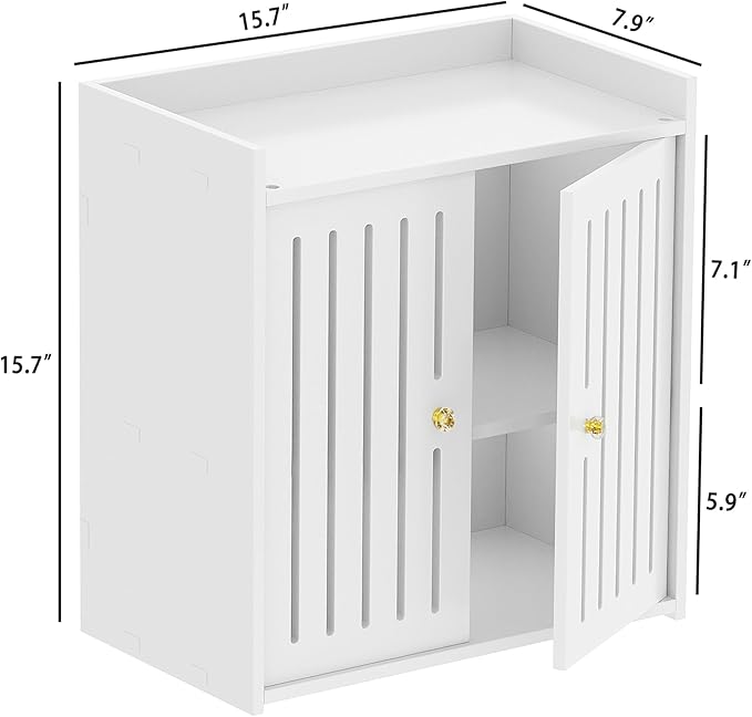 3-Tier Wall Bathroom Storage Cabinet, Medicine Cabinet Organizer - Image 3