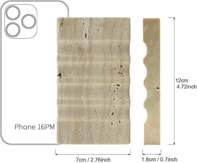 Real Travertine Marble Soap Dish - Image 2