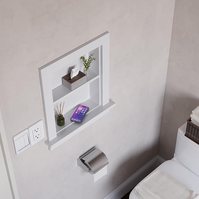 Wood Recessed Wall Niche, Wooden Medicine Cabinet - Image 7