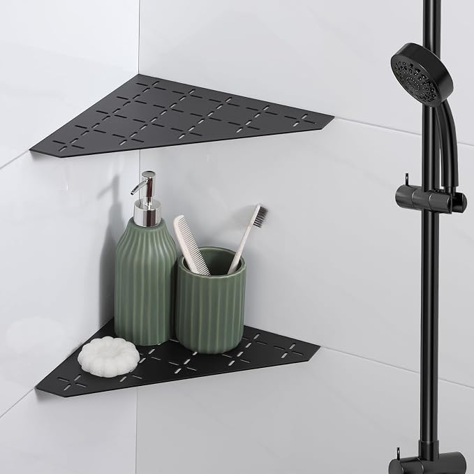 Recessed Corner Shower Shelf, Heavy Duty Shower Shelf, Grout in Bathroom Shelves - Image 6