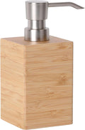 Bamboo Soap Dispenser with Anti-Slip Pads and Stylish Horizontal Wood Grain by ClasinHome