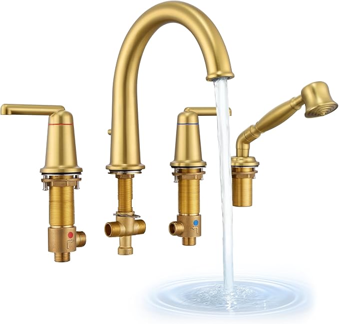Roman Tub Faucet Set with Hand Shower, KRUZOO Bathtub Faucet Set Trim Kit with by KruzooSanitaryWare