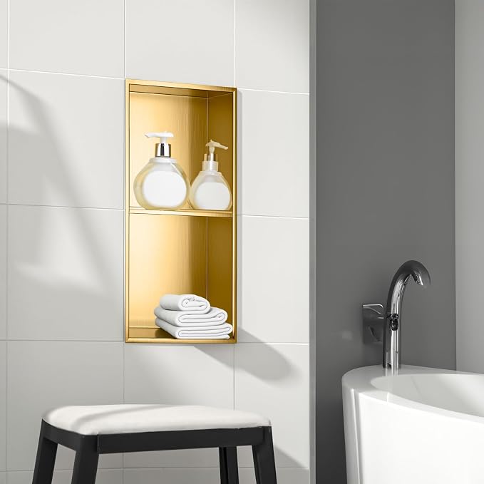 SaniteModar Shower Niche, Stainless Steel Shower Niche 12" X 24" No Tile Needed - Image 7