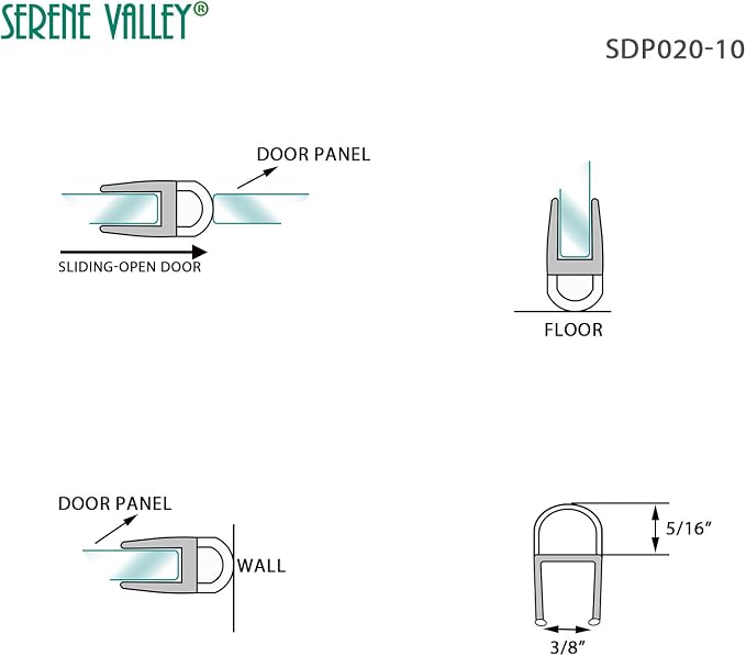 Serene Valley Shower Door Seal Strip - Image 3