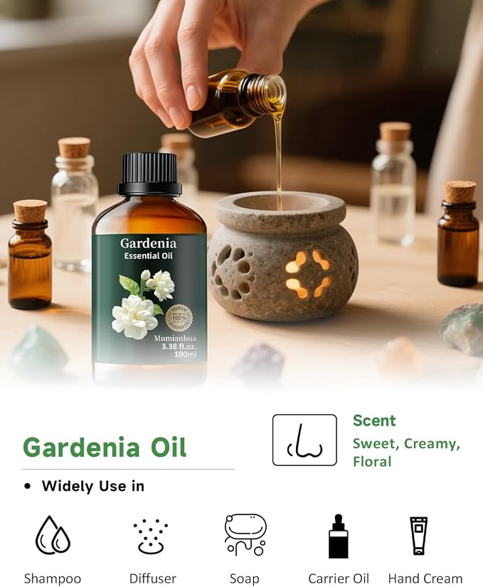 Gardenia Essential Oil Pure, Mumianhua Natural Gardenia Oil - Image 5