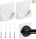 2 Pcs Adhesive Shower Rod Tension Holder, No Drilling Shower Curtain Rod Holder by Unknown