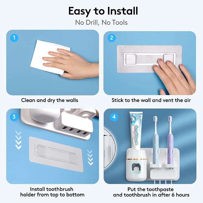 Toothpaste Dispenser Wall Mounted, Automatic Toothpaste Dispenser - Image 5