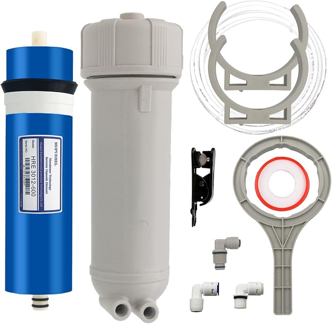 600 GPD RO Membrane with Reverse Osmosis Membrane Housing Set, Reverse Osmosis by MOPUEHEL