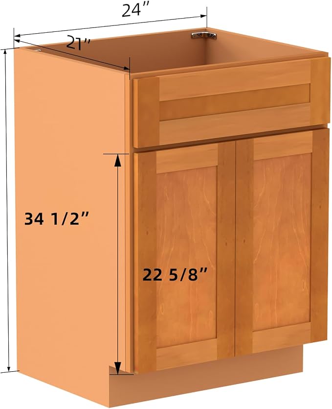 KitchenMan Bathroom Vanity Without Sink and Top 24 Inch Unassembled Bathroom - Image 3