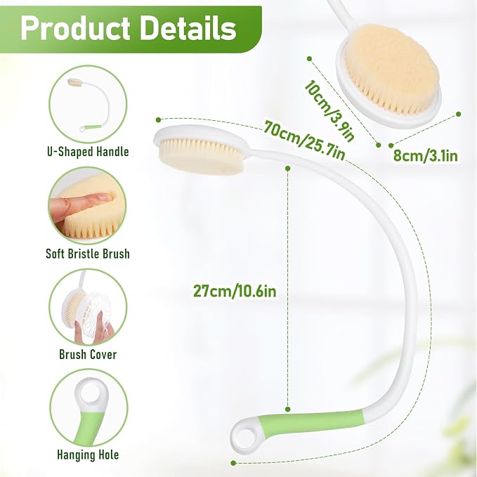 Fanwer 27.5” Back Bath Brush Long Handle - Image 8