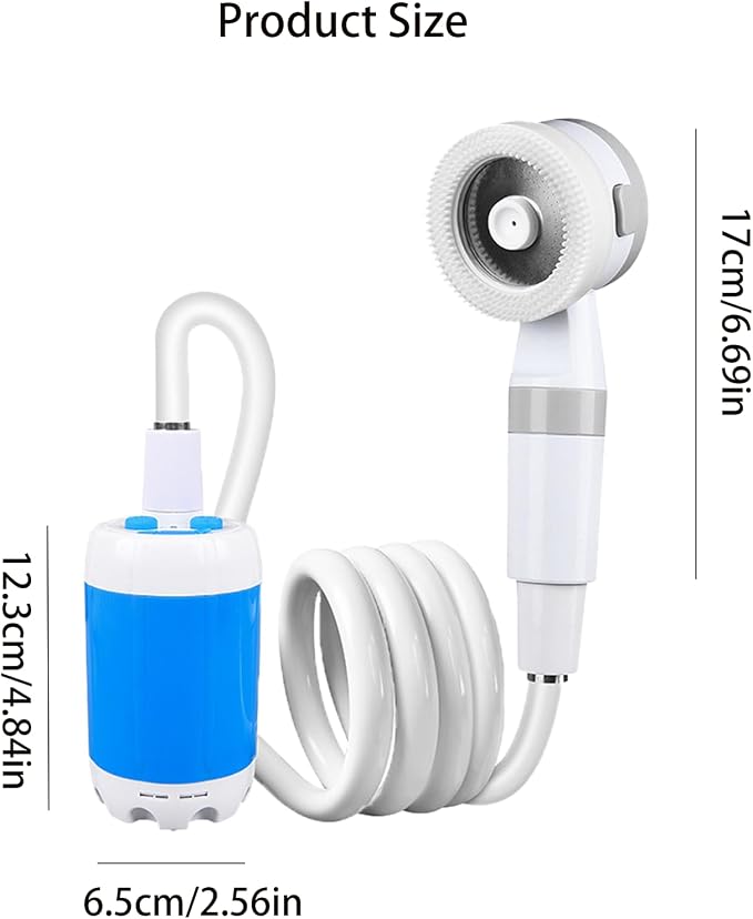 Portable Camping Shower Pump -Rechargeable Outdoor Shower Head Sprayer - Image 2