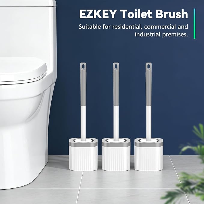 Toilet Brush, 3 Pack Toilet Brush and Holder Set - Image 7