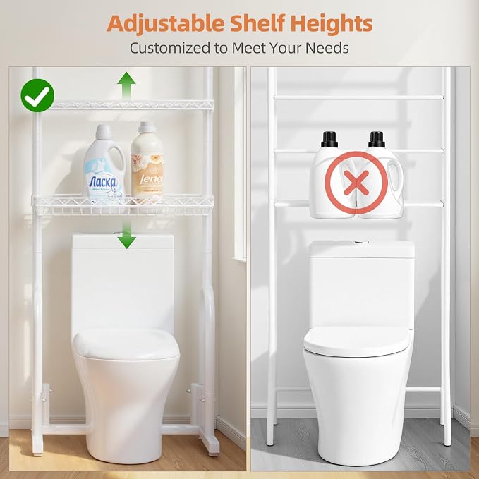 EAGMAK Over The Toilet Storage Rack, 4-Tier Bathroom Organizer - Image 3