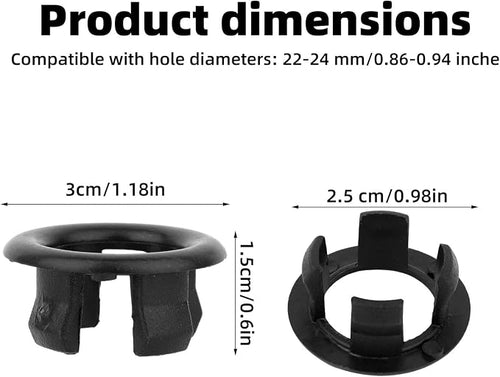10pcs Sink Overflow Ring, Chrome Plated Bathroom Sink Overflow Trim Ring Cover - Image 2