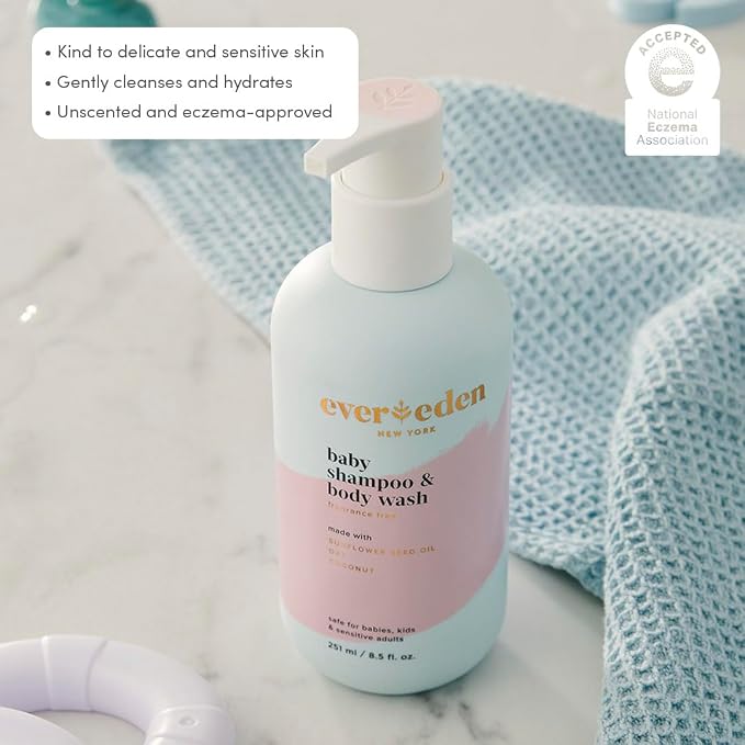 Evereden Baby Shampoo & Body Wash 2-in-1, 8.5 fl oz | Gentle, Fragrance-Free - Image 8