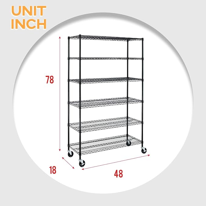 BestOffice | 6-Tier Wire Storage Shelves - Image 3