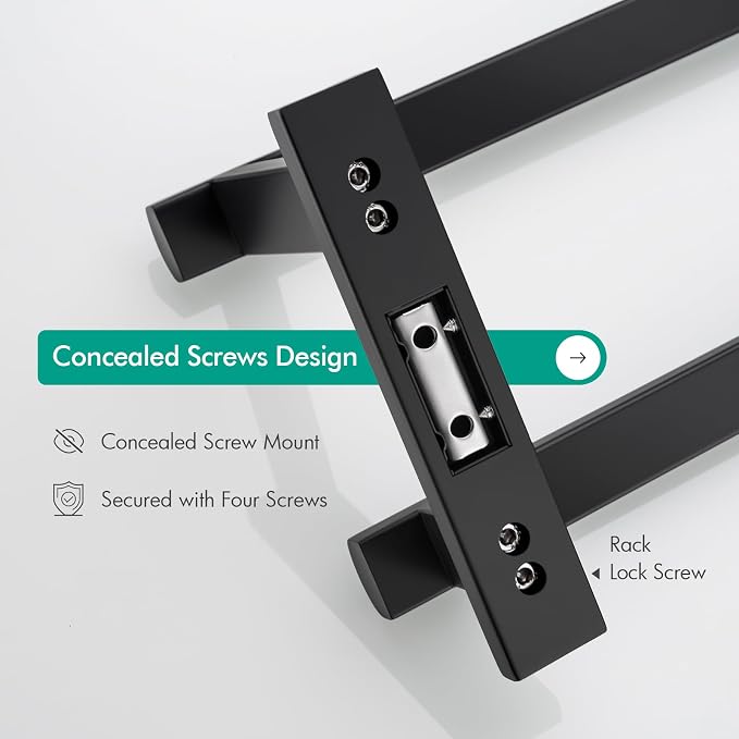 BAGNOLUX Double Towel Bar, SUS304 Towel Racks - Image 8