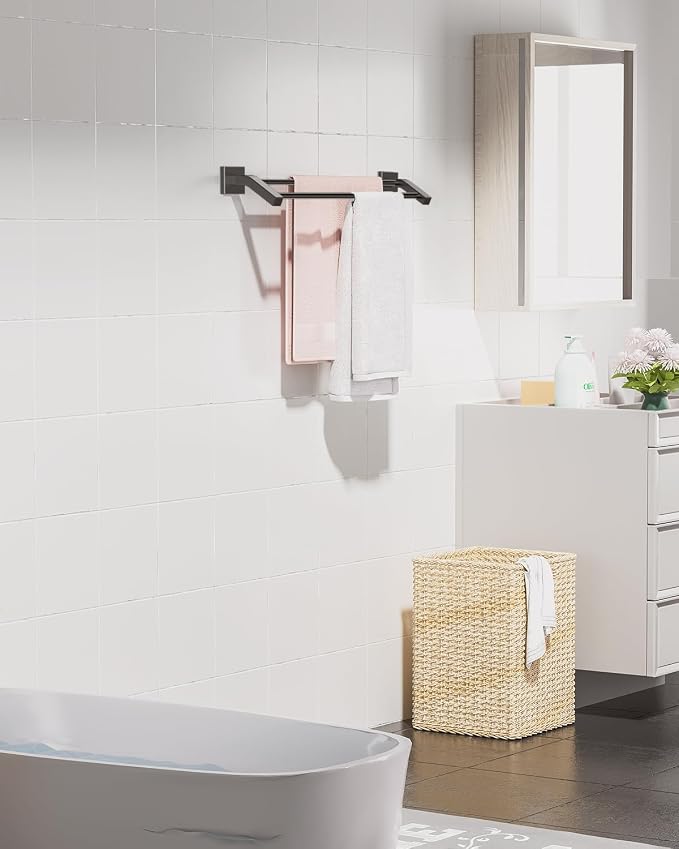 Alise Bath Double Towel Bars, Towel Holder Towel Racks - Image 3