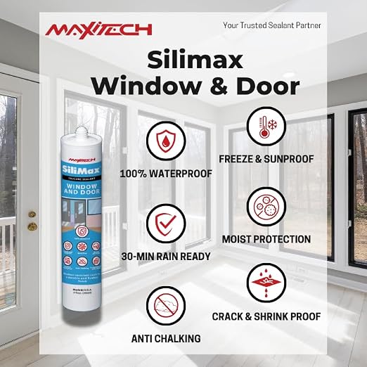 Window & Door – 100% Silicone Caulk White, Window Seal, RTV Silicone Sealant - Image 7