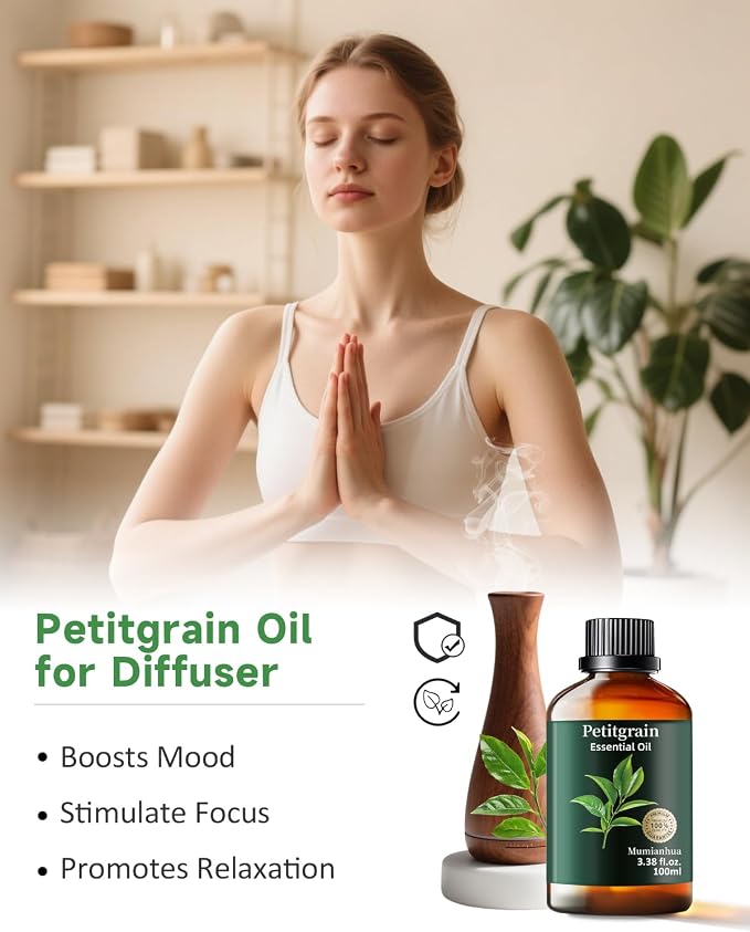 Pure Petitgrain Essential Oil for Bedtime Serenity, Evening Relaxation & Pillow - Image 2