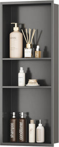 Neodrain 12X30 in Shower Niche, Gun Metal 3-Tier Wall Niche Stainless Steel by Neodrain