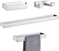 Lairuier Bath Towel Bar Set, Polished Chrome 4-Piece Bathroom Hardware Set by LairuierBathroomHardwareSet