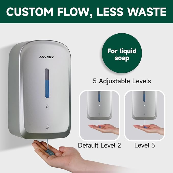 Commercial Automatic Soap Dispenser Large 34oz/1000ml Capacity Wall-Mounted - Image 6